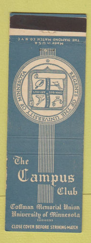 Matchbook Cover - Campus Club University of Minnesota Minneapolis MN