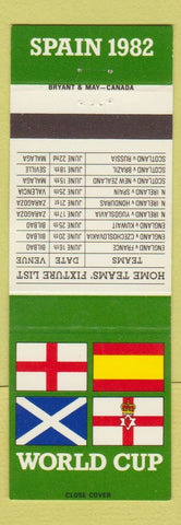 Matchbook Cover - 1982 World Cup Spain Soccer
