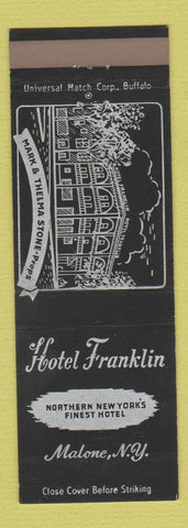 Matchbook Cover - Hotel Franklin Malone NY