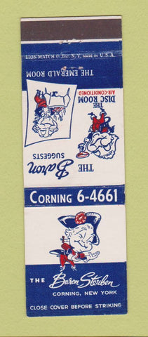 Matchbook Cover - Baron Steuben Hotel Corning NY