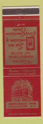 Matchbook Cover - Mitchell Inn Middletown NY