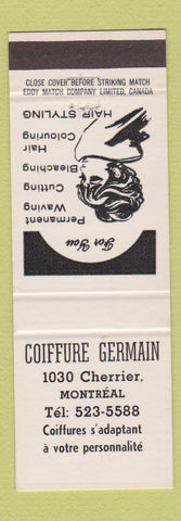 Matchbook Cover - Coiffure Germain Salon Montreal QC