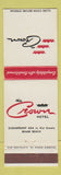 Matchbook Cover - Crown Hotel Miami Beach FL