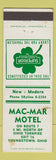 Matchbook Cover - Mac Mar Motel Youngstown OH WEAR