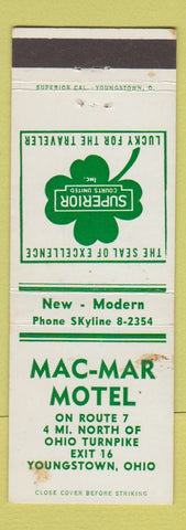 Matchbook Cover - Mac Mar Motel Youngstown OH WEAR