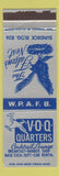 Matchbook Cover - Wright Patterson Air Force Base VOQ Quarters WEAR