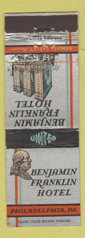 Matchbook Cover - Benjamin Franklin Hotel Philadelphia PA