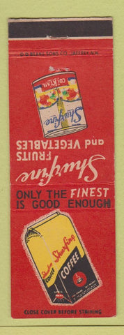 Matchbook Cover - Shur Fine Coffee Canned Fruit Cocktail