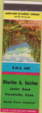 Matchbook Cover - Charles Saxton Match Collector RMS Forestville CT CREASE