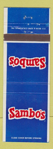 Matchbook Cover - Sambo's DD Bean