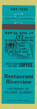 Matchbook Cover - Restaurant Riverview Aylmer QC