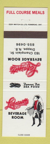 Matchbook Cover - Lafayette Beverage Room Dieppe NB