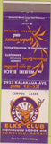 Matchbook Cover - Elks Club Lodge Honolulu HI