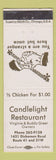 Matchbook Cover - Candlelight Restaurant
