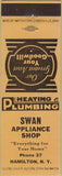 Matchbook Cover - Swan Appliance Shop Hamilton NY