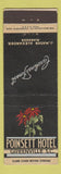 Matchbook Cover - Poinsett Hotel Greenville SC