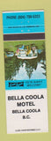 Matchbook Cover - Bella Coola Motel BC