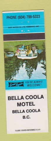 Matchbook Cover - Bella Coola Motel BC