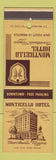 Matchbook Cover - Monticello Hotel Charlottesville VA