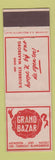 Matchbook Cover - Grand Bazar Antwerp Belgium
