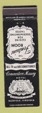 Matchbook Cover - Commodore Maury Hotel Norfolk VA WEAR