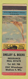 Matchbook Cover - Shelby Beers Insurance Real Estate Madison WI