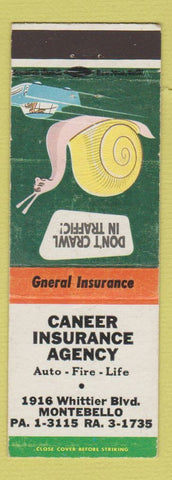 Matchbook Cover - Caneer Insurance Agency Montebello CA