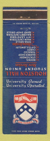 Matchbook Cover - Houston Hall Student Union