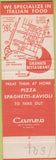 Matchbook Cover - Granata Restaurant Berkeley CA Pizza Cameo