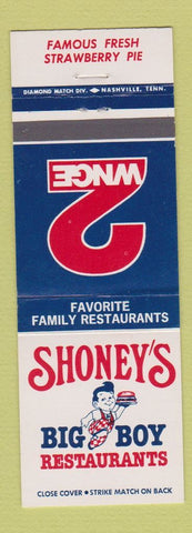 Matchbook Cover - Shoney's Big Boy WNGE Channel 2
