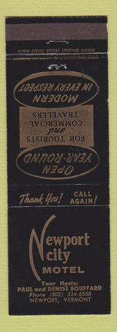 Matchbook Cover - Newport City Motel Newport VT