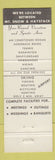 Matchbook Cover - Andirons Motel Lodge Mount Snow VT WEAR #1