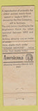 Matchbook Cover - Piaso's Cure Warren PA Retro Reproduction Perkins Americana
