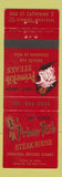 Matchbook Cover - Prime Rib Steak House Montreal QC