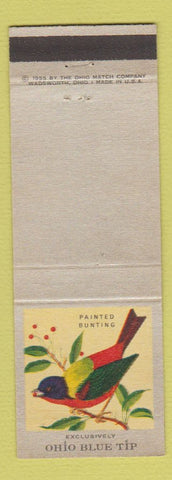 Matchbook Cover - Ohio Blue Tip Matches Painted Bunting