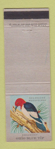 Matchbook Cover - Ohio Blue Tip Matches Red Headed Woodpecker