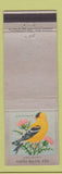 Matchbook Cover - Ohio Blue Tip Matches Goldfinch