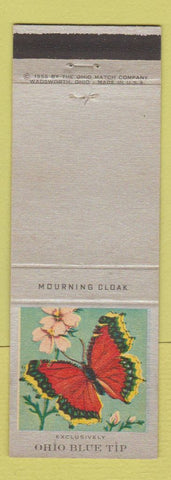 Matchbook Cover - Ohio Blue Tip Matches Mourning Cloak Butterfly