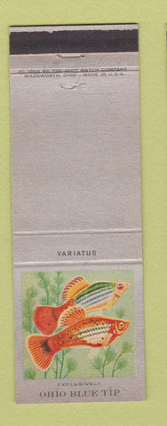 Matchbook Cover - Ohio Blue Tip Matches Variatus Fish