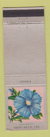 Matchbook Cover - Ohio Blue Tip Matches Petunia Flowers