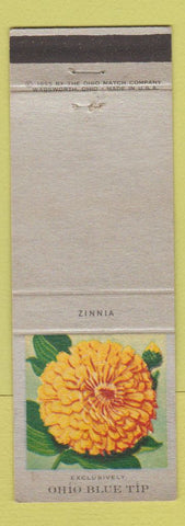 Matchbook Cover - Ohio Blue Tip Matches Zinnia Flowers