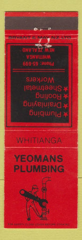 Matchbook Cover - Yeomans Plumbing Whitianga New Zealand