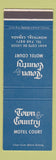 Matchbook Cover - Town and Country Motel Court Montreal QC