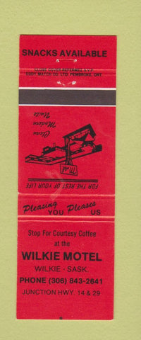 Matchbook Cover - Wilkie Motel SK