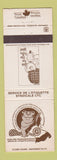 Matchbook Cover - Think Canadian Products Man With Magnifying Glass