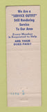 Matchbook Cover - VFW Upper Main Line Paoli PA
