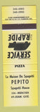 Matchbook Cover - Pepito La Maison Du Spaghetti St Jean QC