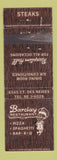 Matchbook Cover - Barclay Restaurant Pizza Steaks Quebec QC WEAR
