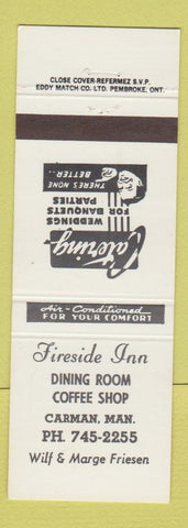 Matchbook Cover - Fireside Inn Carman MB