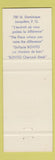 Matchbook Cover - Restaurant Gosselin Jonquiere QC